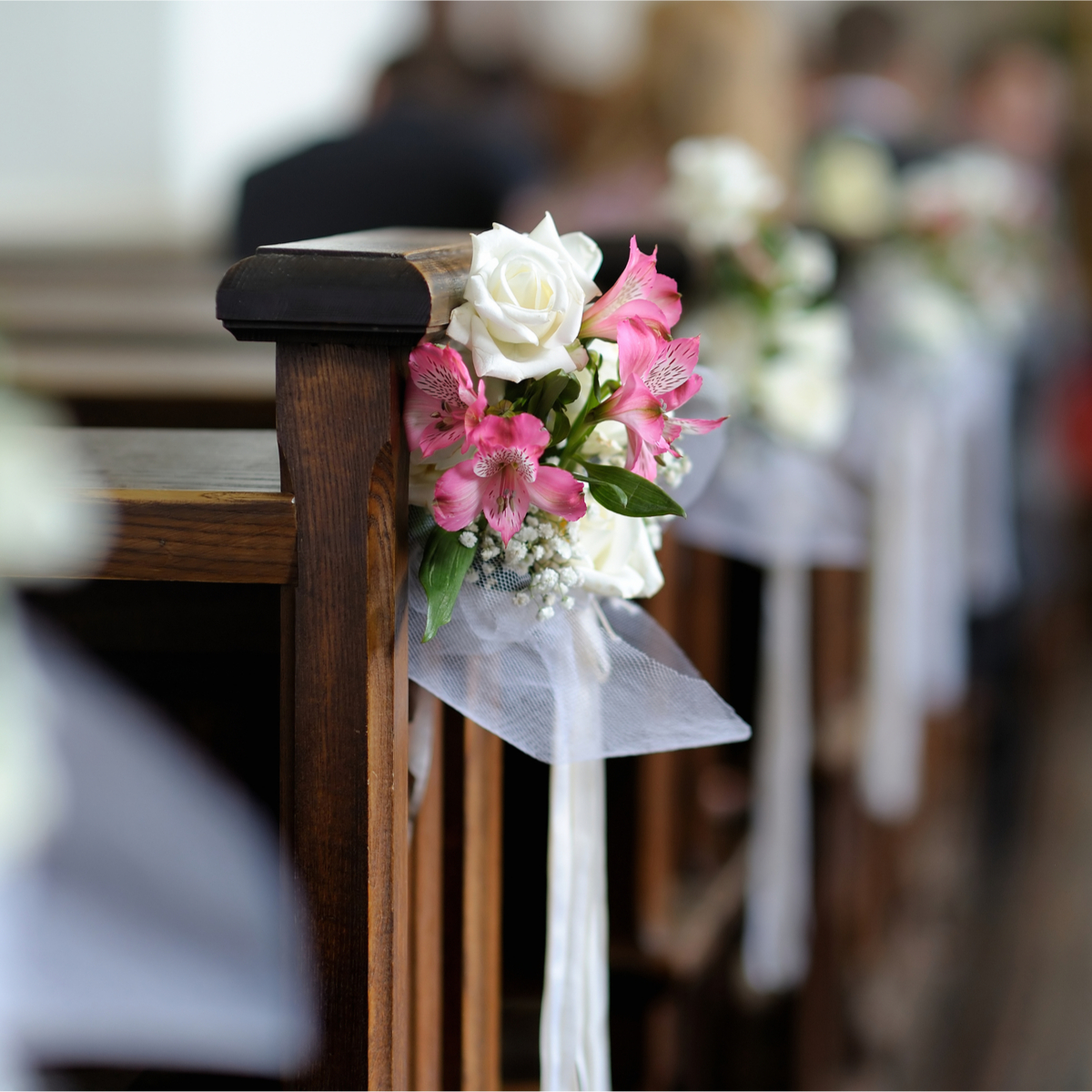 Décoration de mariage, décoration d'église, fleur pour centre de